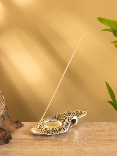 Подставка под благовония «Мудра», 14×7.5 см, алюминий