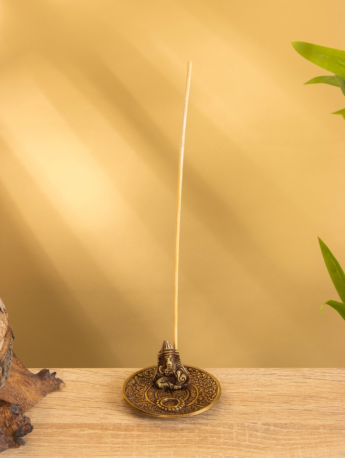 Подставка под благовония «Ганеша», 7 см, латунь - Фото 1