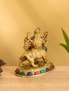 Сувенир "Дурга на тигре" латунь 6,5х10,5х11,5 см 10680402 - фото 16779294