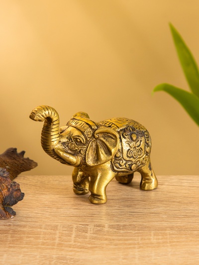 Сувенир «Слонёнок», 7.5×5.5 см, латунь