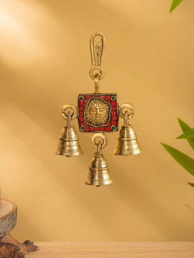 Сувенир подвеска «Солнце», 16×8.5 см, латунь