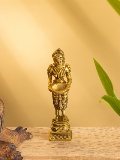 Подставка под благовония «Лакшми», 2.5×2.5×10 см, латунь