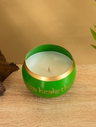 Свеча в чаше Yoga heal the soul зелёная, соевый воск 200 гр 8,5х7 см - Фото 2