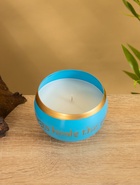 Свеча в чаше Yoga heal the soul голубая, соевый воск 200 гр 8,5х7 см - Фото 2