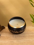 Свеча в чаше Yoga heal the soul чёрная, соевый воск 200 гр 8,5х7 см - Фото 2