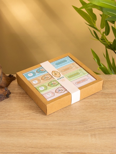 Подарочный набор благовоний «Премиум», без стержня, 4 аромата, 40 аромапалочек с подставкой