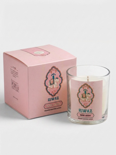 Свеча ароматическая в стекле «Роза», соевый воск, 120 г