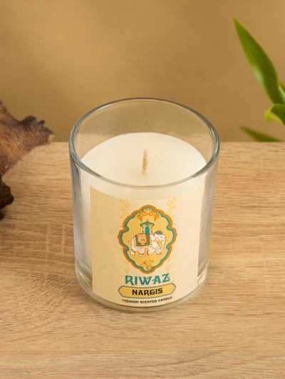 Свеча ароматическая в стекле «Нарцисс», соевый воск, 120 г
