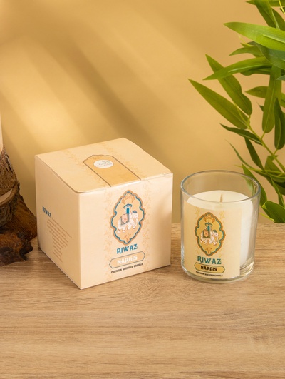 Свеча ароматическая в стекле «Нарцисс», соевый воск, 120 г