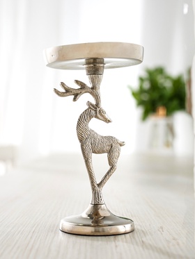 Подсвечник «Зимняя сказка», 10×10×17.5 см, алюминий, серебряный