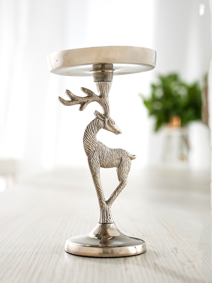 Подсвечник «Зимняя сказка», 10×10×17.5 см, алюминий, серебряный - Фото 1