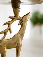 Подсвечник «Оленёнок», 10×10×17 см, алюминий, золотой - фото 60973939