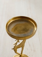 Подсвечник «Оленёнок», 10×10×17 см, алюминий, золотой - фото 60973941