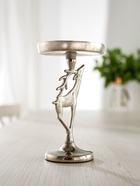 Подсвечник «Оленёнок», 10×10×17 см, алюминий, серебряный - Фото 2