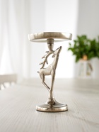 Подсвечник «Оленёнок», 10×10×17 см, алюминий, серебряный - Фото 1