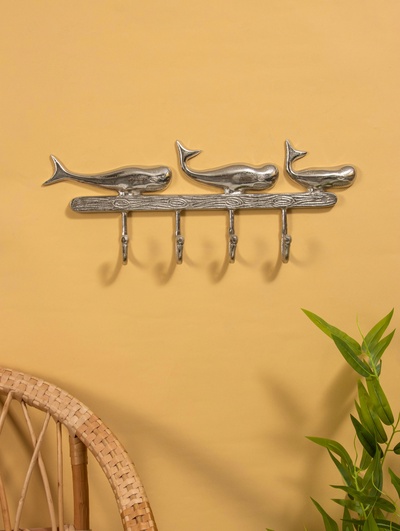 Крючки настенные «Три кита», 47×5×18 см, алюминий