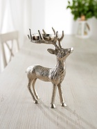 Подсвечник «Сохатый», 15.5×9×22.5 см, алюминий, серебряный - фото 60973944