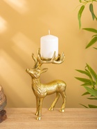 Подсвечник «Сохатый», 15.5×9×22.5 см, алюминий, золотой - Фото 6
