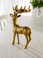 Подсвечник «Сохатый», 15.5×9×22.5 см, алюминий, золотой - фото 60973951