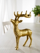 Подсвечник «Сохатый», 15.5×9×22.5 см, алюминий, золотой - фото 60973947