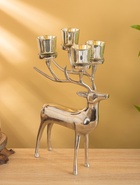 Подсвечник на 4 свечи «Олень», 17×26.5×38 см, алюминий - Фото 2