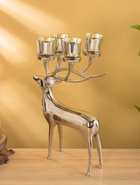 Подсвечник на 4 свечи «Олень», 17×26.5×38 см, алюминий - Фото 3