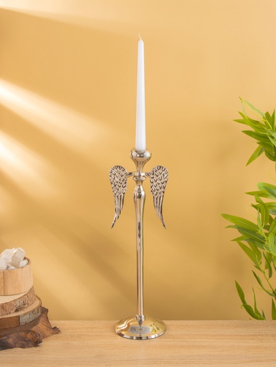 Подсвечник «Ангел», 12×12×39 см, алюминий