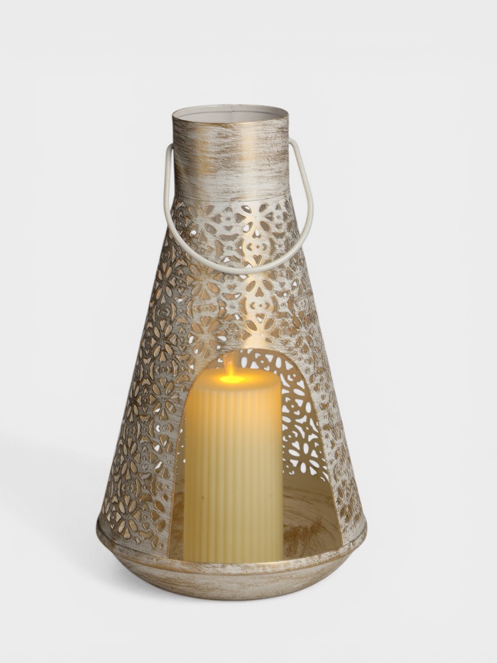 Подсвечник «Башня», 14.5×14.5×25.5 см, металл