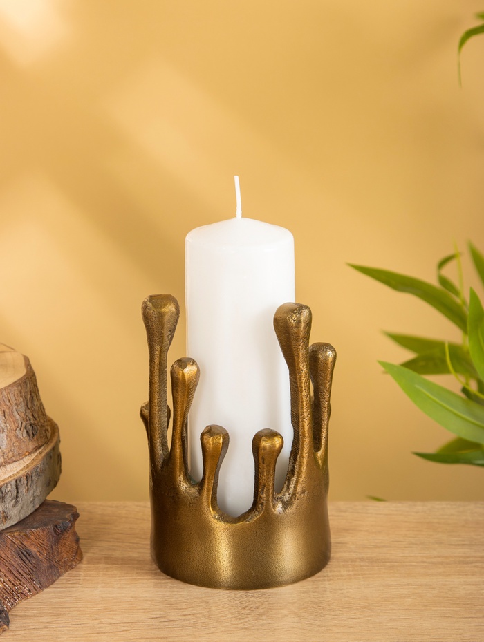 Подсвечник «Огар», 9×9×13.5 см, алюминий