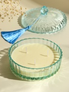 Ароматическая свеча в шкатулке «Голубая», 3 фитиля, колокольчики, 13.3×13.3×9.5 см - Фото 1