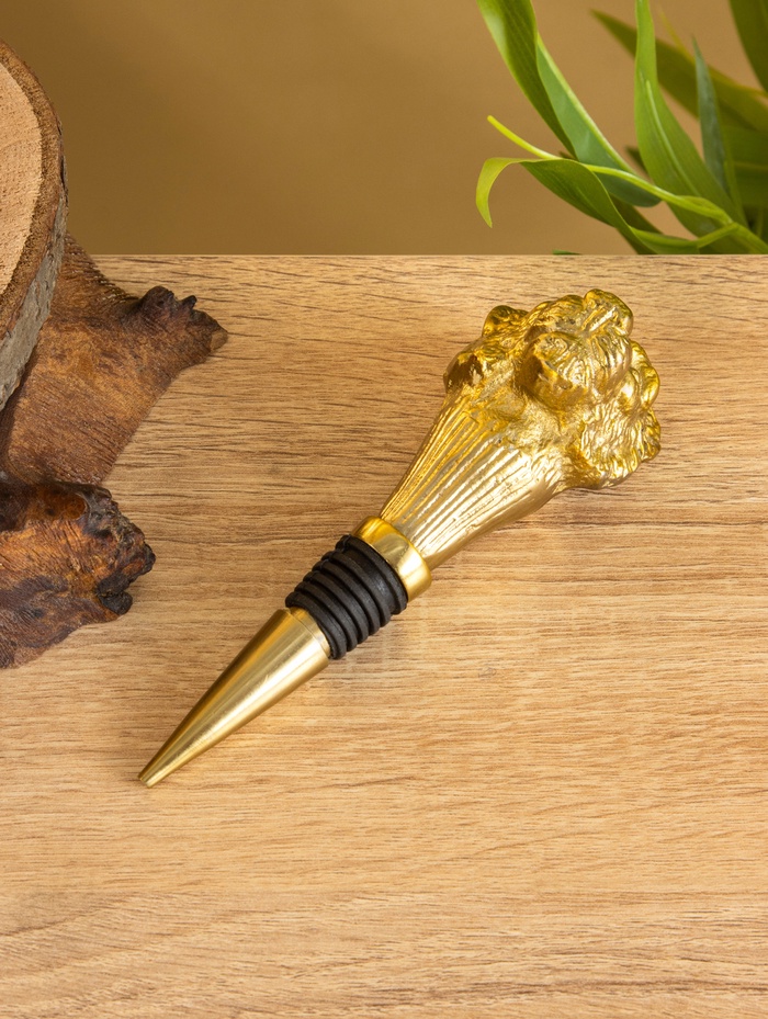 Пробка для бутылок «Лев», 5×5×13 см, алюминий