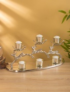 Подсвечник на 6 свечей «Северные олени», 51×11.5×21.5 см, алюминий - Фото 2