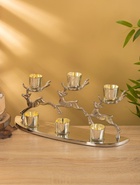 Подсвечник на 6 свечей «Северные олени», 51×11.5×21.5 см, алюминий - Фото 3