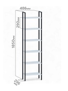 Стеллаж напольный открытый «СТ400», с полками, 486×296×1850 мм, цвет белый - Фото 2