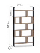 Стеллаж напольный открытый «СТ403», с полками, 940×296×1850 мм, цвет дуб делано - Фото 2