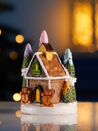 Светодиодная фигура «Дом печеньки», 10×7 см, 4 LED, от батареек, свечение тёплое белое - Фото 1