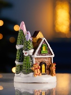 Светодиодная фигура «Дом печеньки», 10×7 см, 4 LED, от батареек, свечение тёплое белое - Фото 3