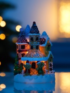 Светодиодная фигура «Пряничный замок», 10×7 см, 4 LED, от батареек, свечение тёплое белое - Фото 2