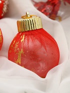 Ёлочные игрушки «Капризы зимы», шары новогодние, d=6 см, 9 шт. красный - Фото 4