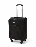 Чемодан на колёсах маленький 45 л (S), на молнии, с увеличением, кодовый замок, 4 колеса, чёрный - Фото 2