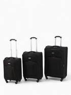 Чемодан на колёсах маленький 45 л (S), на молнии, с увеличением, кодовый замок, 4 колеса, чёрный - Фото 12