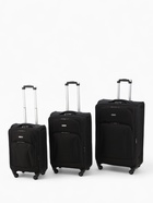 Чемодан на колёсах средний 72 л (M), на молнии, с увеличением, кодовый замок, 4 колеса, чёрный - Фото 12