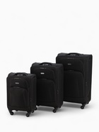 Чемодан на колёсах средний 72 л (M), на молнии, с увеличением, кодовый замок, 4 колеса, чёрный - Фото 13