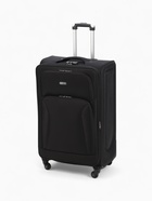 Чемодан на колёсах большой 97 л (L), на молнии, с увеличением, кодовый замок, 4 колеса, чёрный - Фото 2