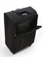 Чемодан на колёсах большой 97 л (L), на молнии, с увеличением, кодовый замок, 4 колеса, чёрный - Фото 10