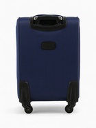 Чемодан на колёсах маленький 45 л (S), на молнии, кодовый замок, 4 колеса, синий - Фото 4