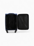 Чемодан на колёсах маленький 45 л (S), на молнии, кодовый замок, 4 колеса, синий - Фото 8