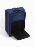 Чемодан на колёсах средний 72 л (M), на молнии, кодовый замок, 4 колеса, синий - Фото 12