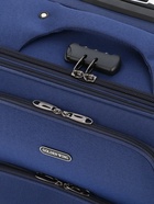 Чемодан на колёсах средний 72 л (M), на молнии, кодовый замок, 4 колеса, синий - Фото 10