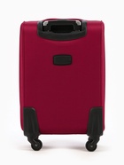 Чемодан на колёсах маленький 45 л (S), на молнии, с увеличением, кодовый замок, 4 колеса, красный - Фото 4